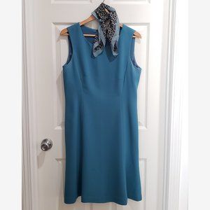 Casual Corner Vintage Teal Sheath Dress